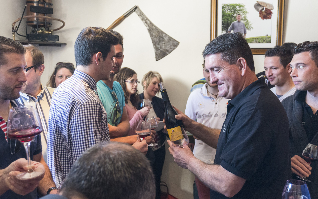 A GREAT DAY AND TASTING AT LAURENT GAUTHIER IN THE CRU MORGON!